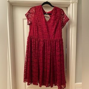 Red lace torrid size 12 dress.